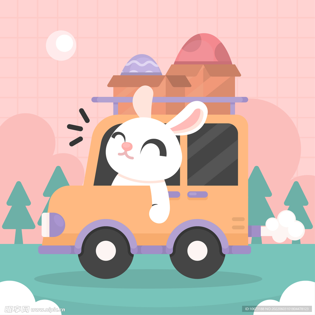可爱兔子背景 