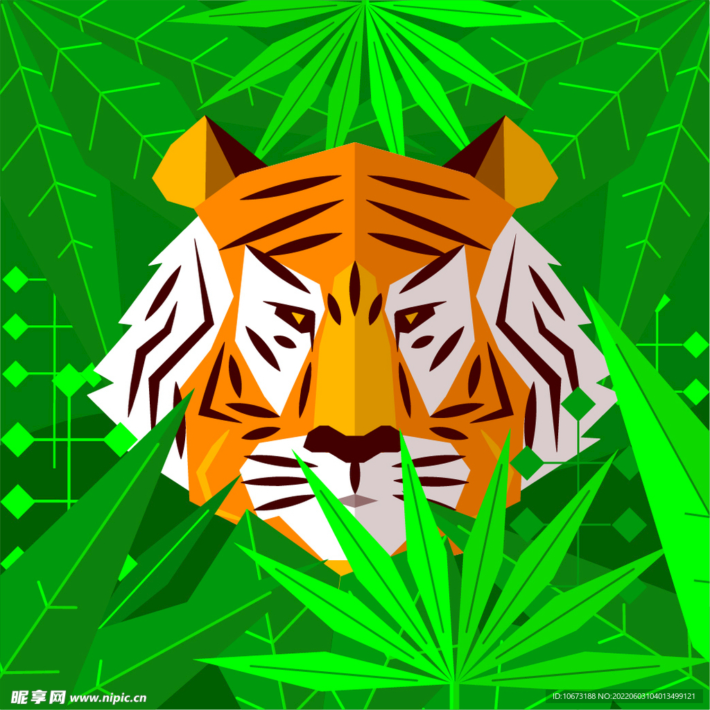 手绘老虎