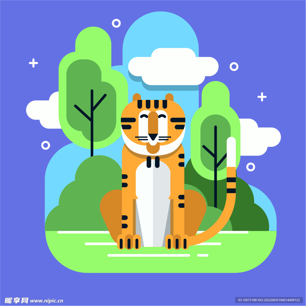 手绘老虎