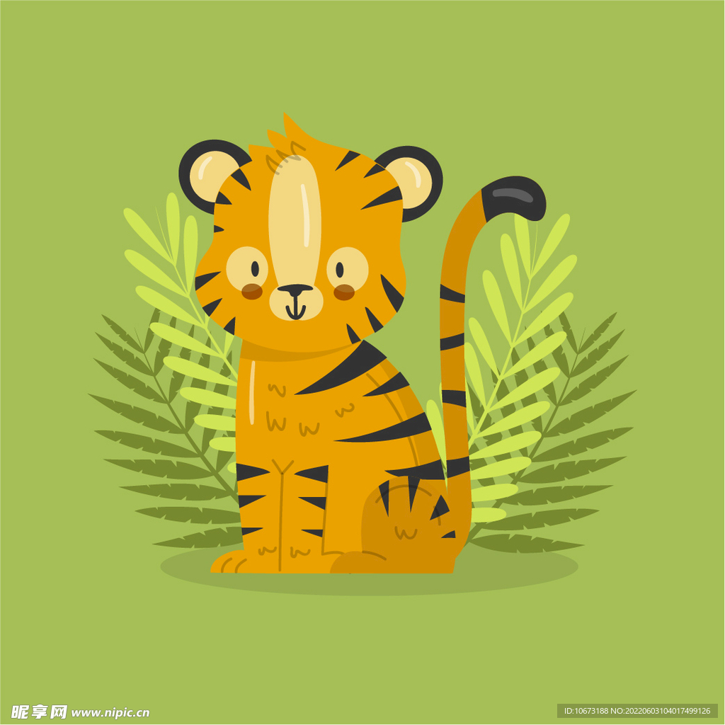 手绘老虎