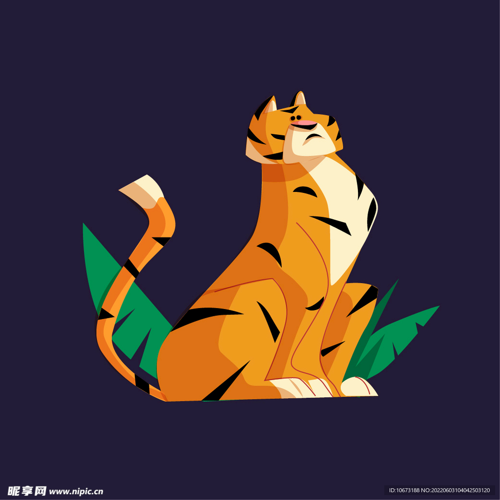 手绘老虎
