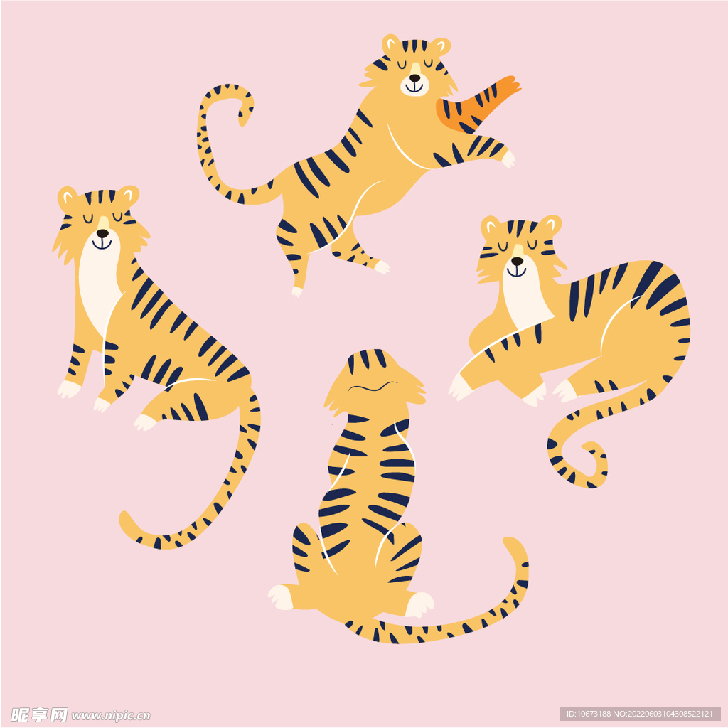 手绘老虎