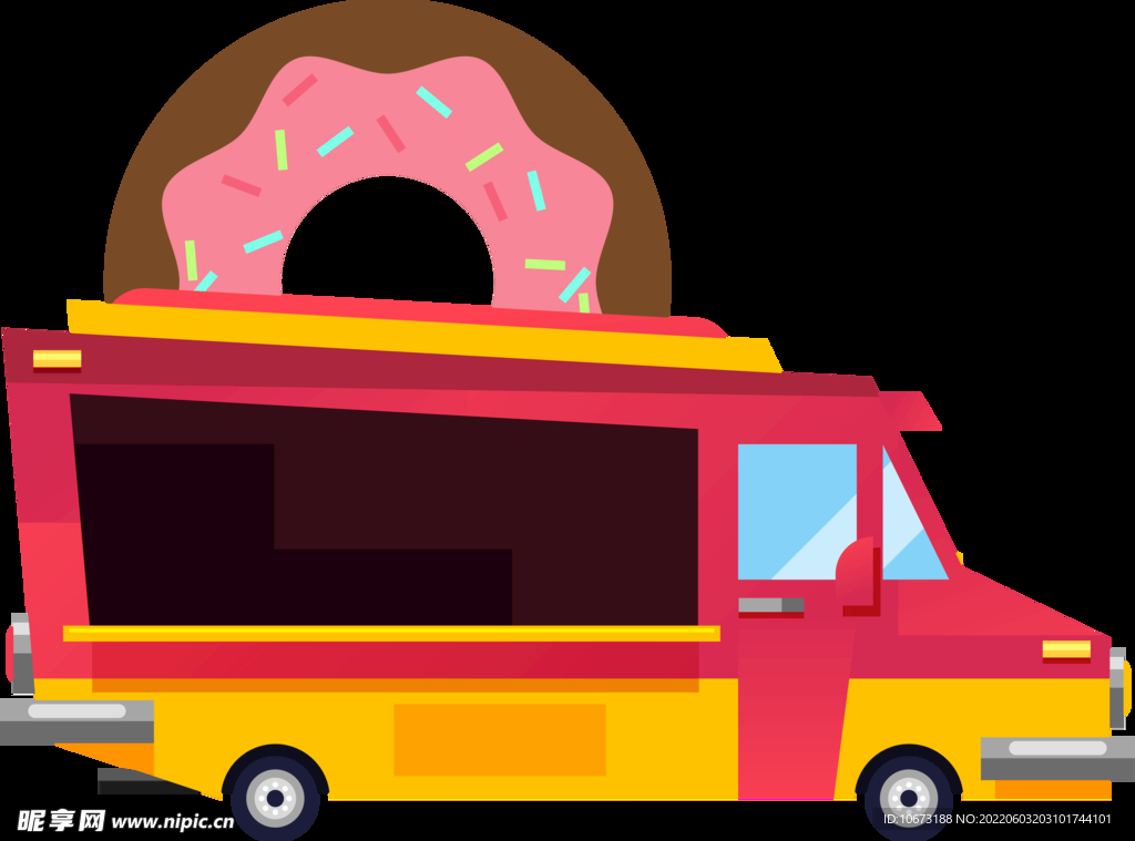 移动餐车免抠图