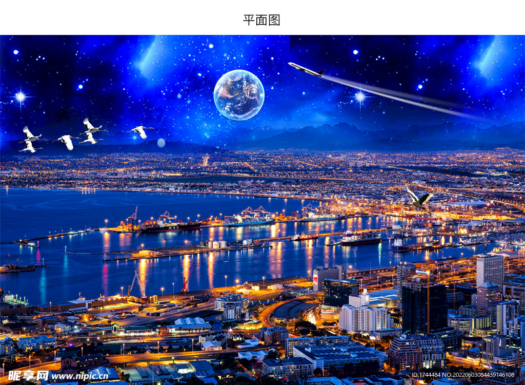 济州岛夜景美丽星空图片