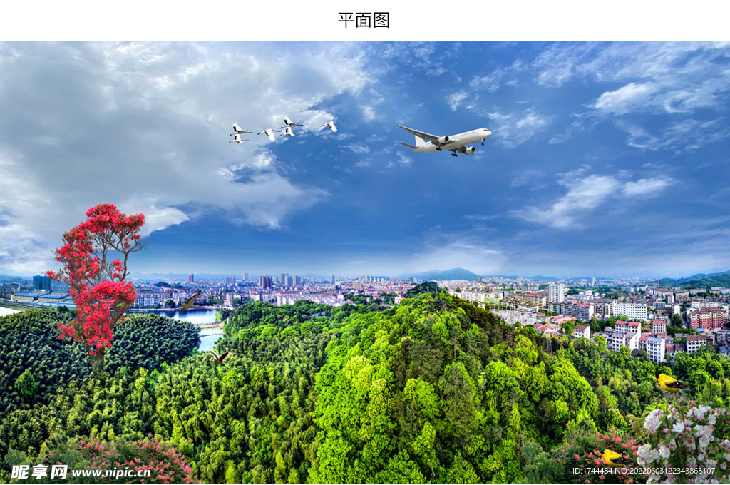 蓝天白云自然风景图片