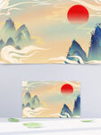 云国潮风背景