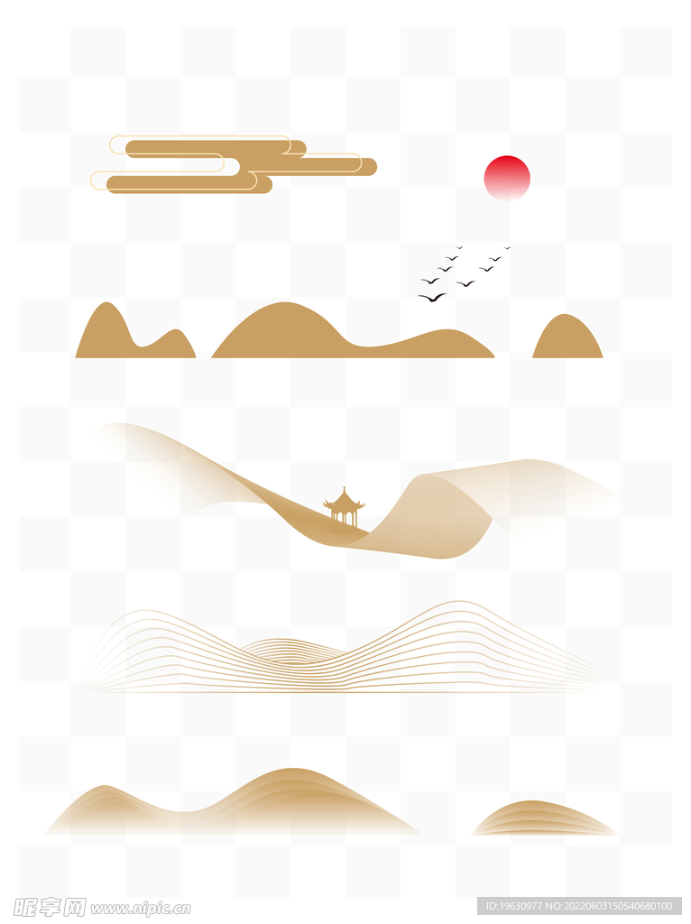 山水线条