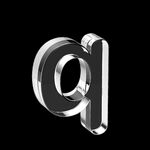 透明玻璃3D英文字母