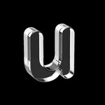 透明玻璃3D英文字母