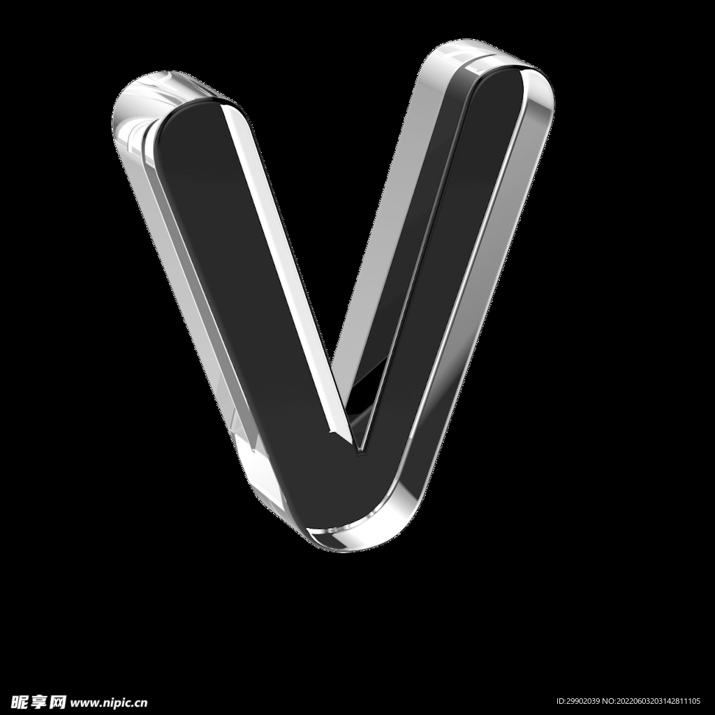 透明玻璃3D英文字母