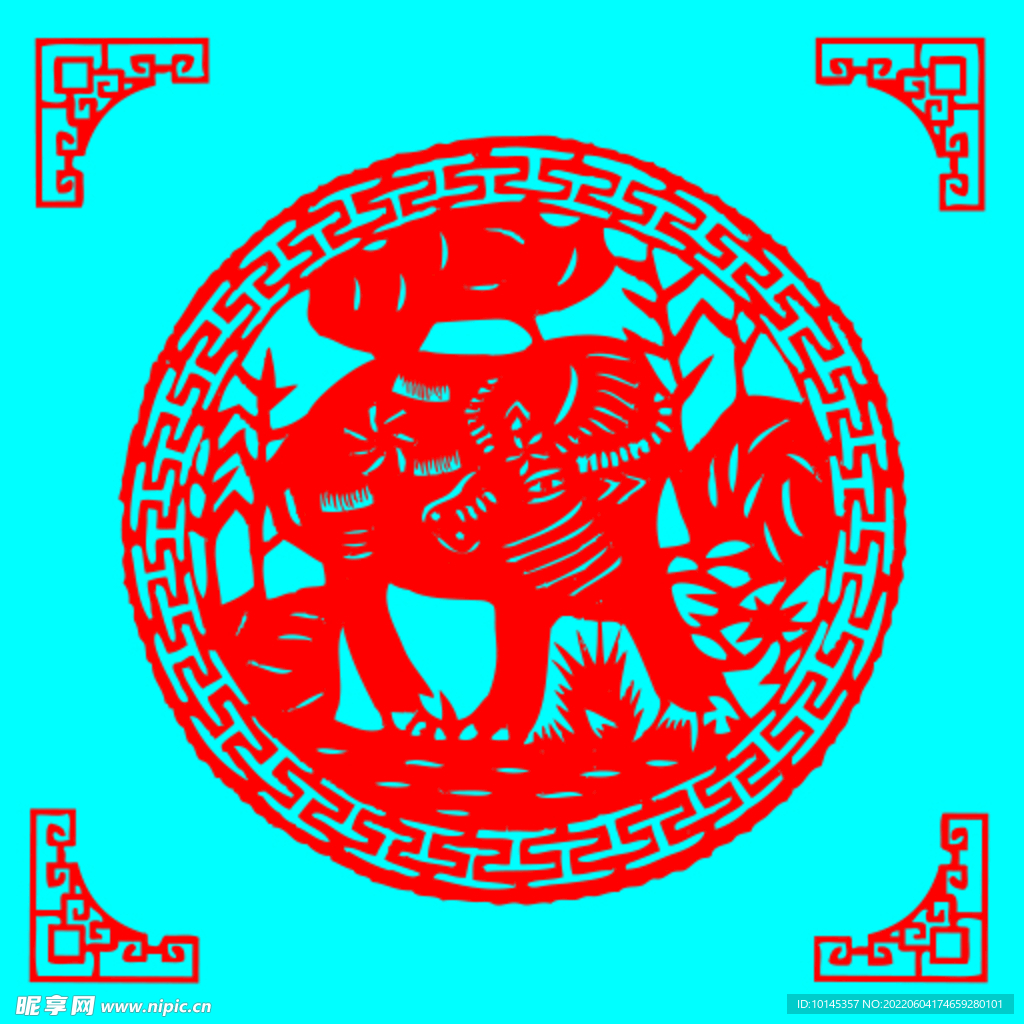 牛剪纸