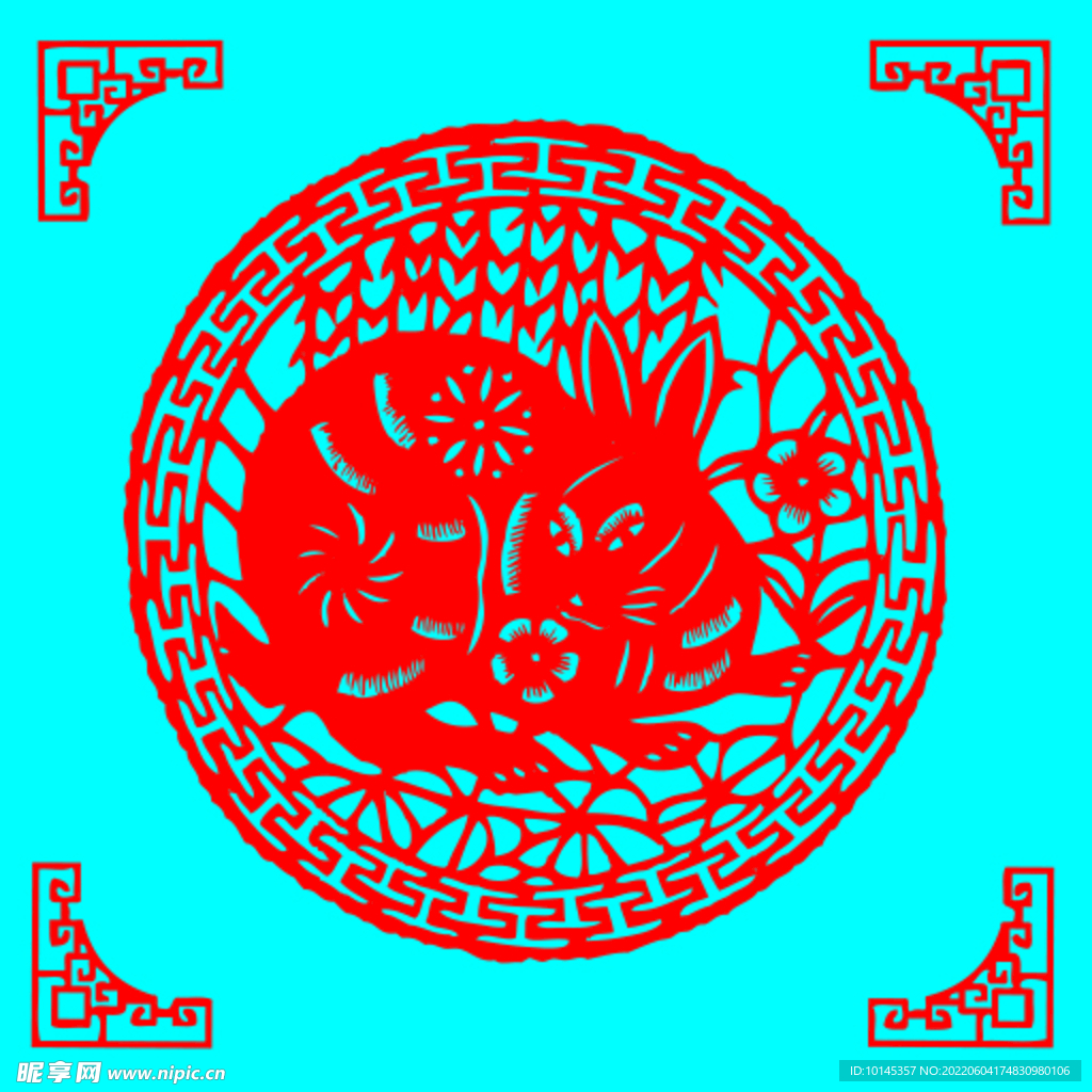 兔子剪纸