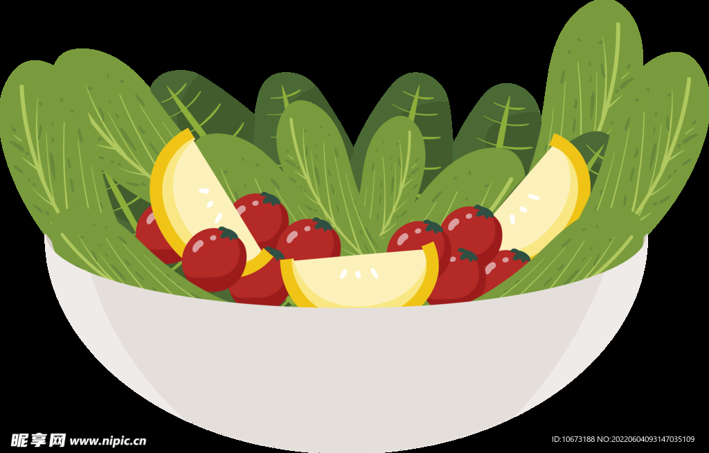 手绘沙拉免抠图