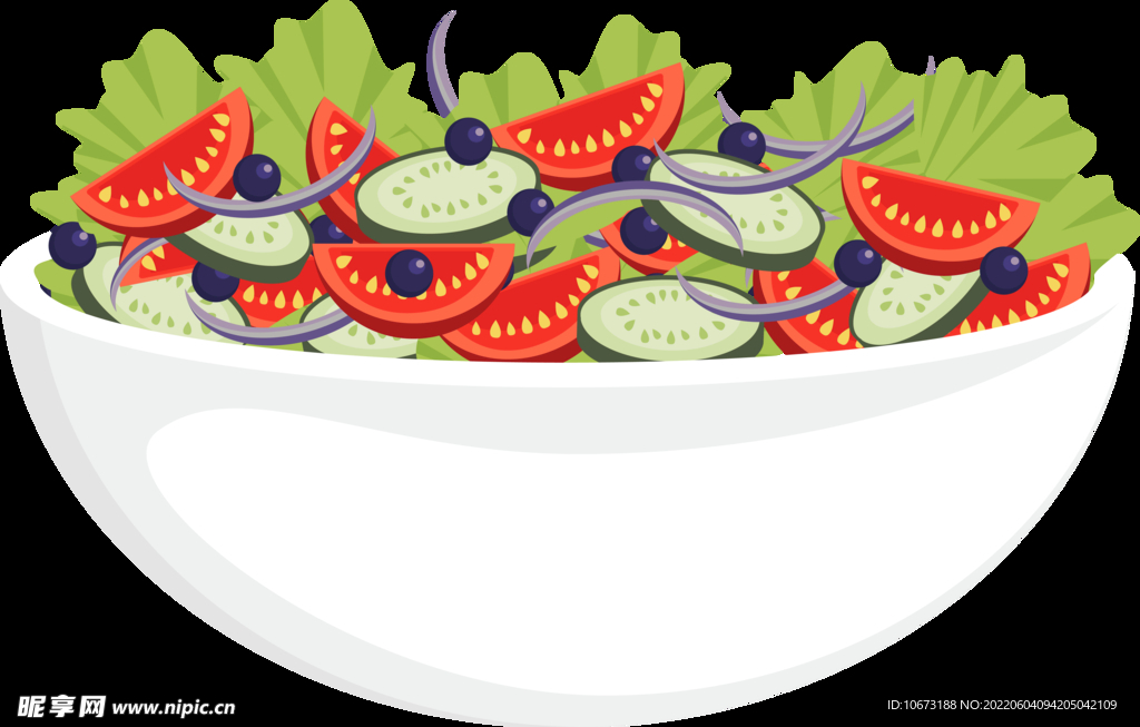 手绘沙拉png免抠图