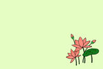 绿底莲花