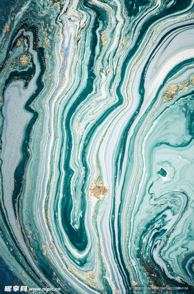 蓝色抽象  水墨  大理石纹 