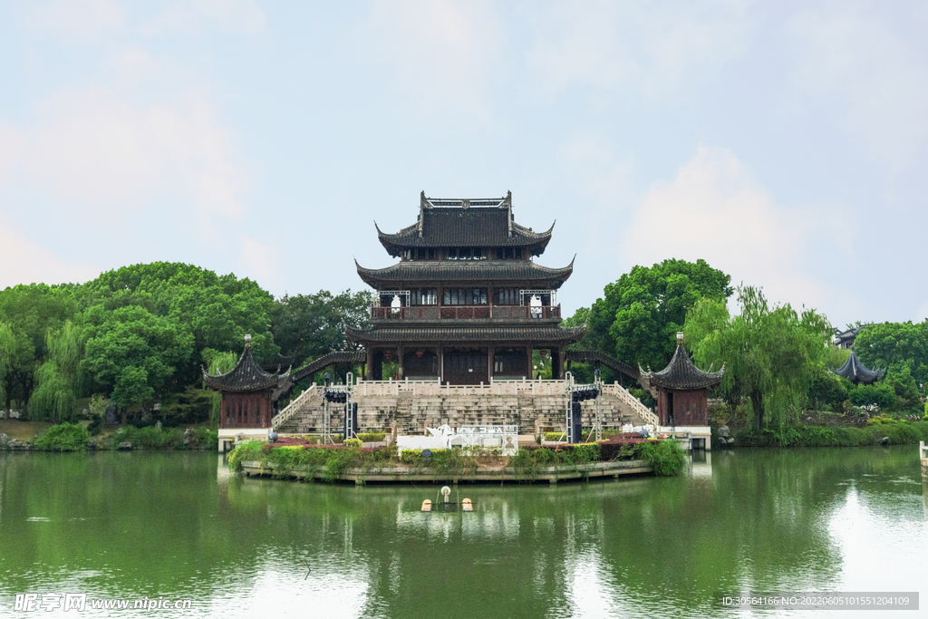 户外复古凉亭建筑