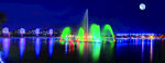 齐河喷泉夜景