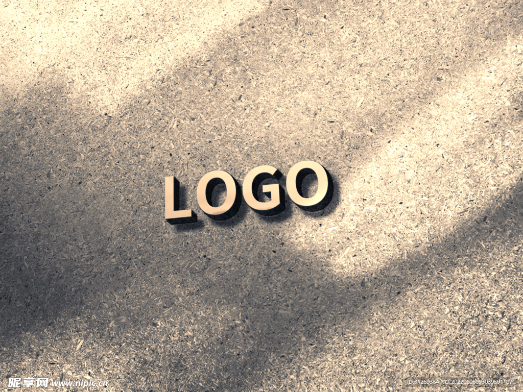 logo立体字样机效果图
