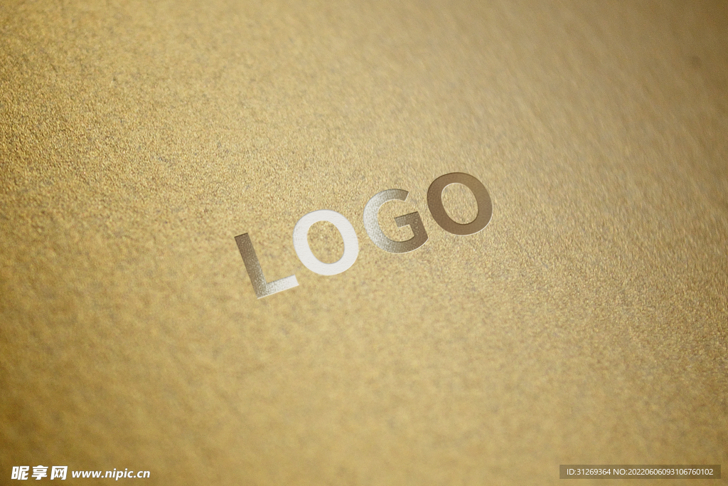 logo样机金色背景