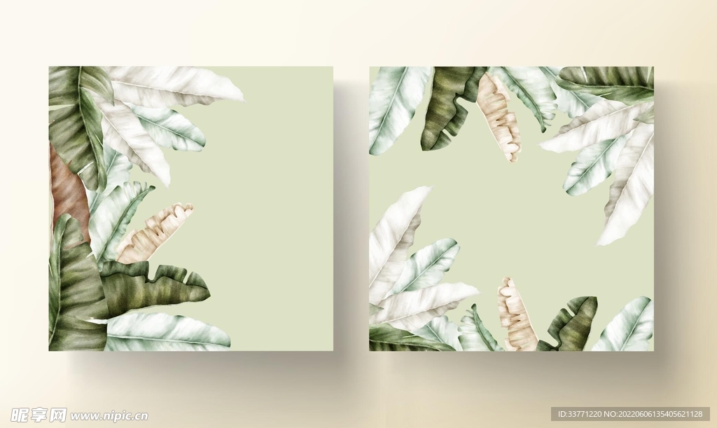 绿色清新植物背景