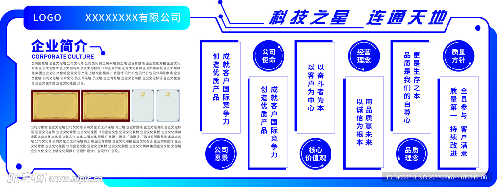 公司企业文化墙  背景墙
