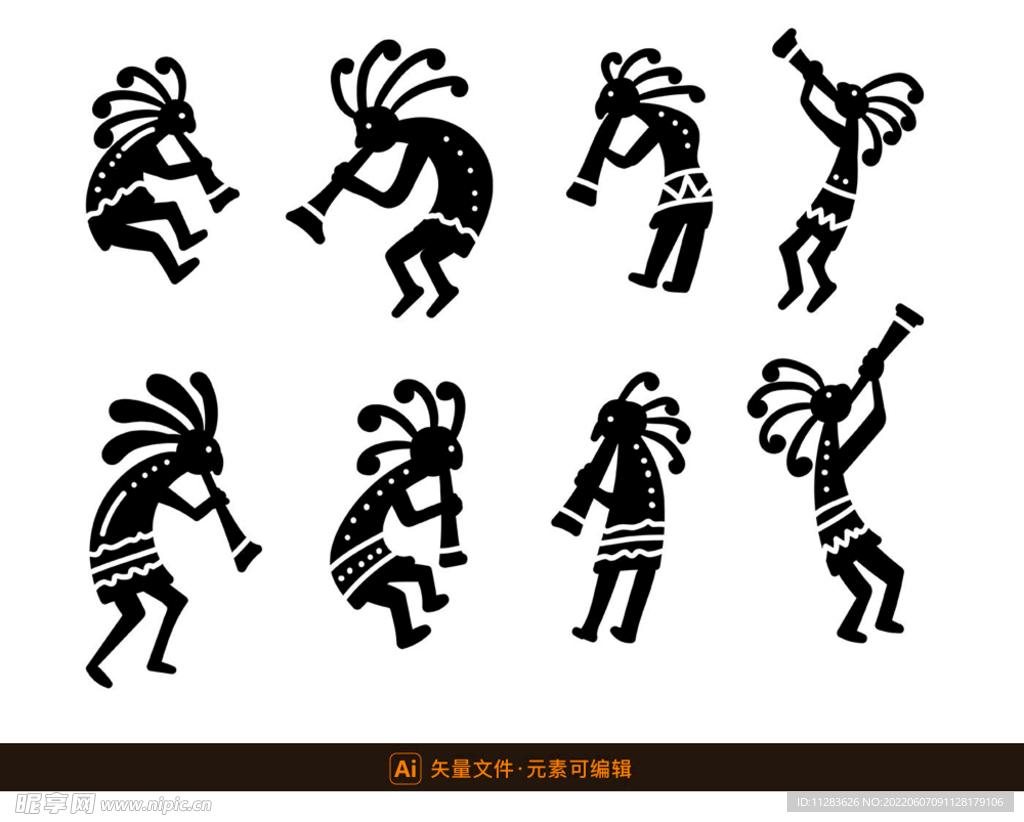 古代图腾人物插画