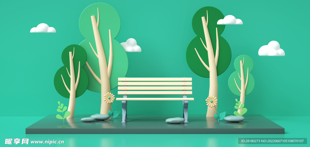 3D背景绿色背景