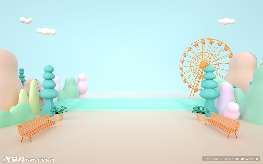 C4D 产品 背景