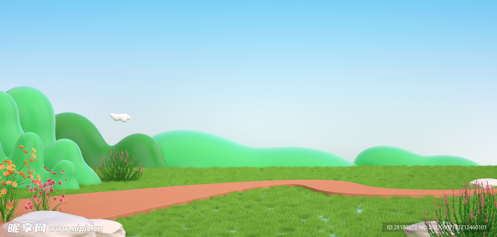  立体背景 C4D  3D  