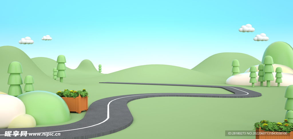 立体背景 C4D