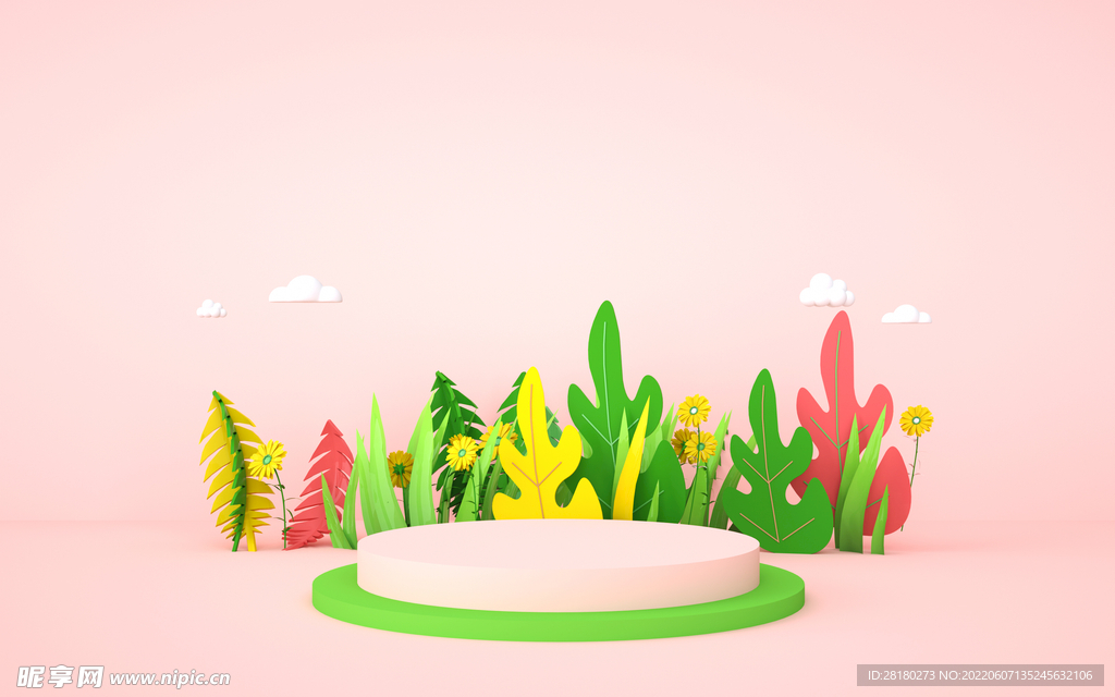  清新立体背景