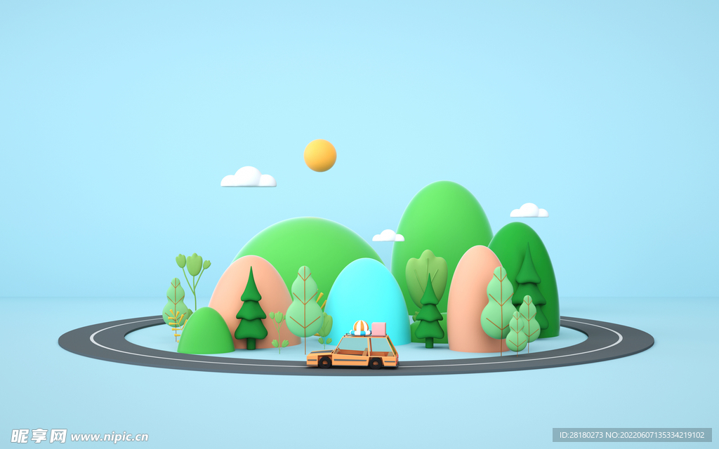  清新  绿色立体背景
