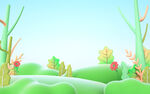 清新  C4D 3D背景