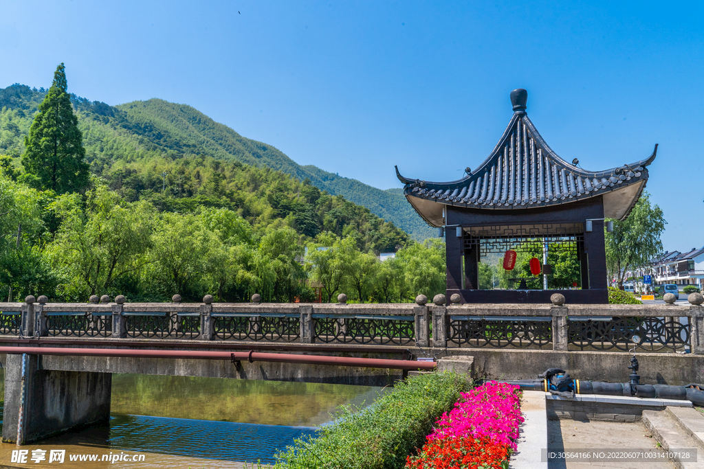 户外复古公园凉亭建筑
