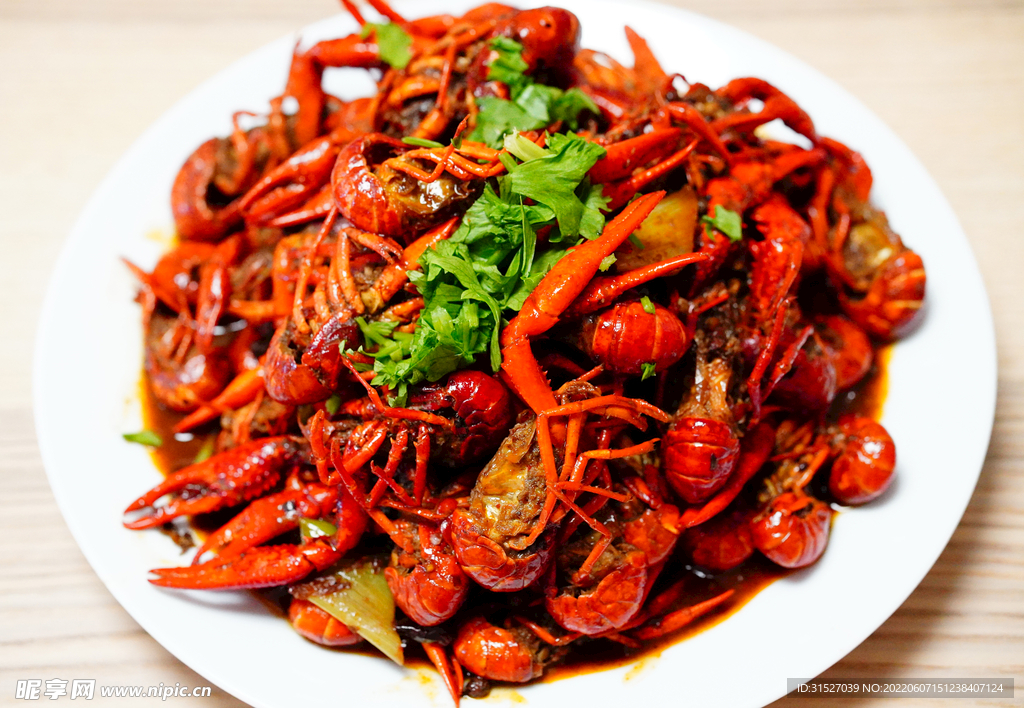 美味麻辣小龙虾摄影图