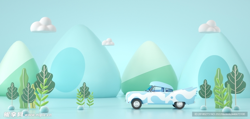 3D 立体 产品背景 