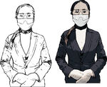 卡通防疫人物