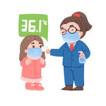 卡通防疫人物