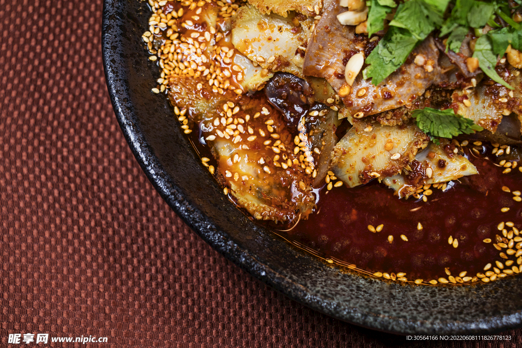 麻辣肉片美食