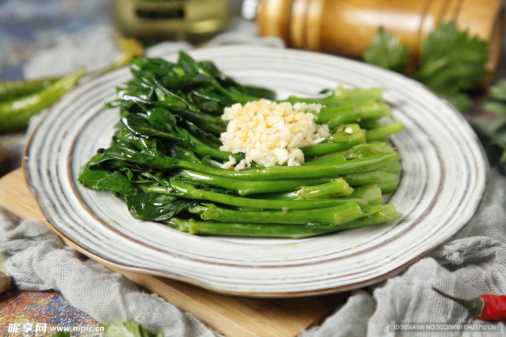 蒜蓉空心菜美食