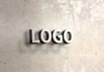 logo样机墙上