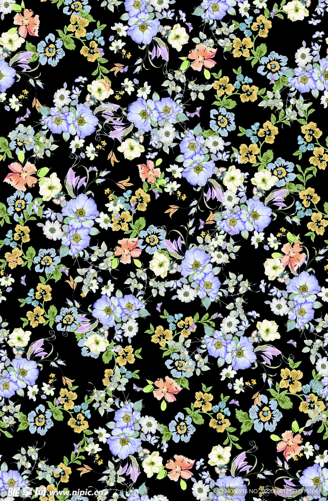 数码印花 花卉