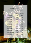 美容养生价格表