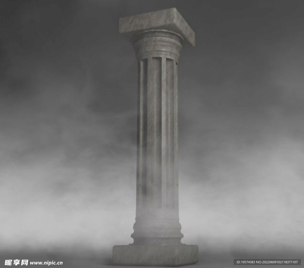 C4D模型罗马柱欧式石柱