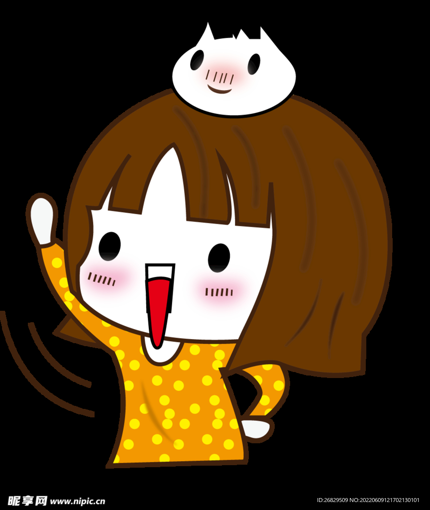 卡通小女孩