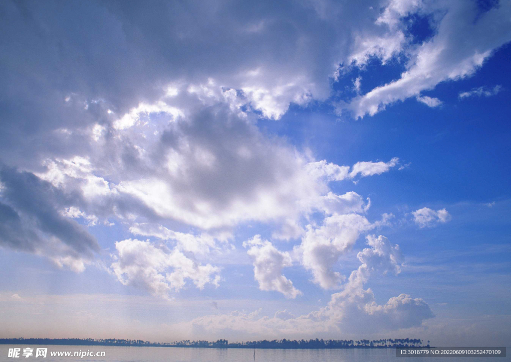 蓝天白云天空 