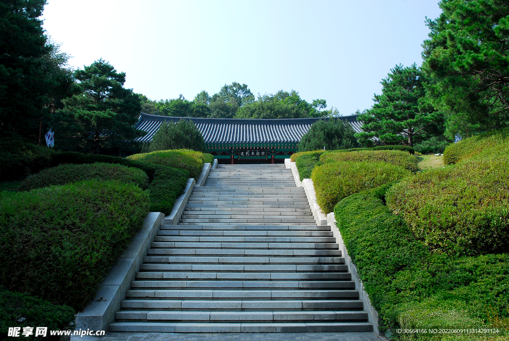 户外复古台阶建筑