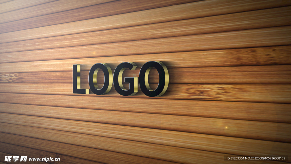 logo样机亚克力木板墙