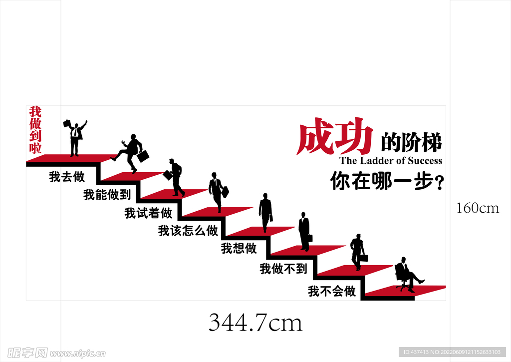 成功的阶梯 形象墙